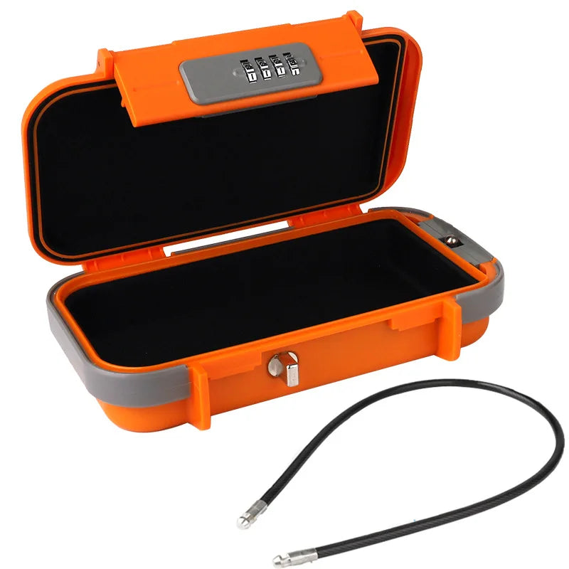 Caja de Seguridad portátil para viaje, candado antirrobo para gimnasio, playa, impermeable, combinación pequeña, cadena extraíble