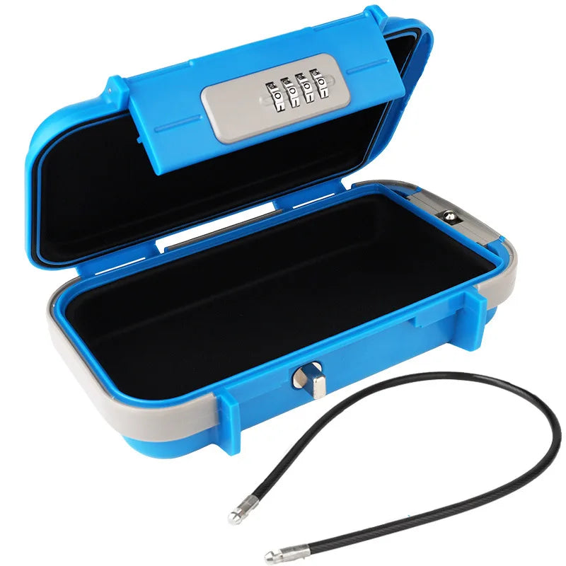Caja de Seguridad portátil para viaje, candado antirrobo para gimnasio, playa, impermeable, combinación pequeña, cadena extraíble