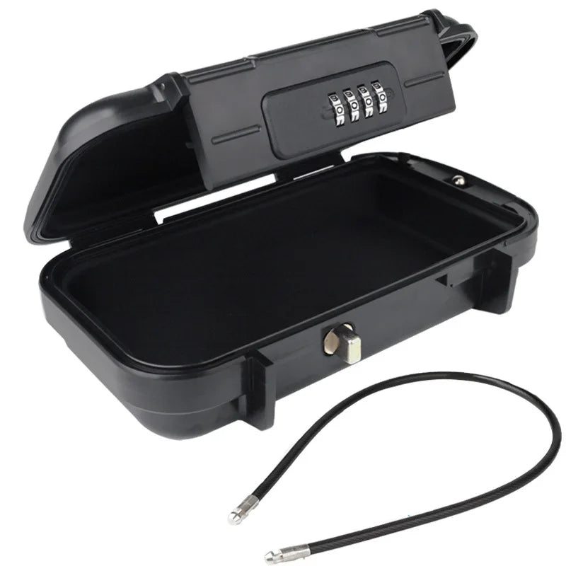 Caja de Seguridad portátil para viaje, candado antirrobo para gimnasio, playa, impermeable, combinación pequeña, cadena extraíble