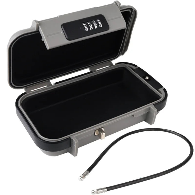 Caja de Seguridad portátil para viaje, candado antirrobo para gimnasio, playa, impermeable, combinación pequeña, cadena extraíble