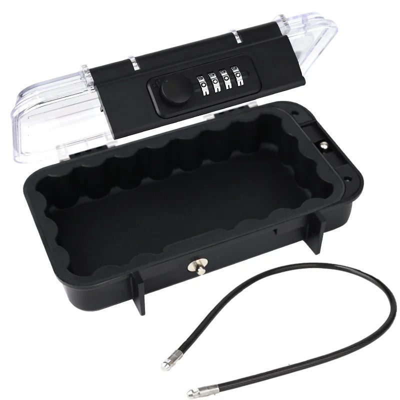 Caja de Seguridad portátil para viaje, candado antirrobo para gimnasio, playa, impermeable, combinación pequeña, cadena extraíble
